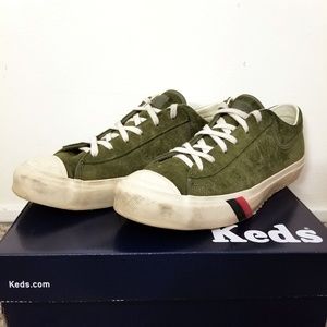 PRO-Keds Green Suede Lowtop Sneaker